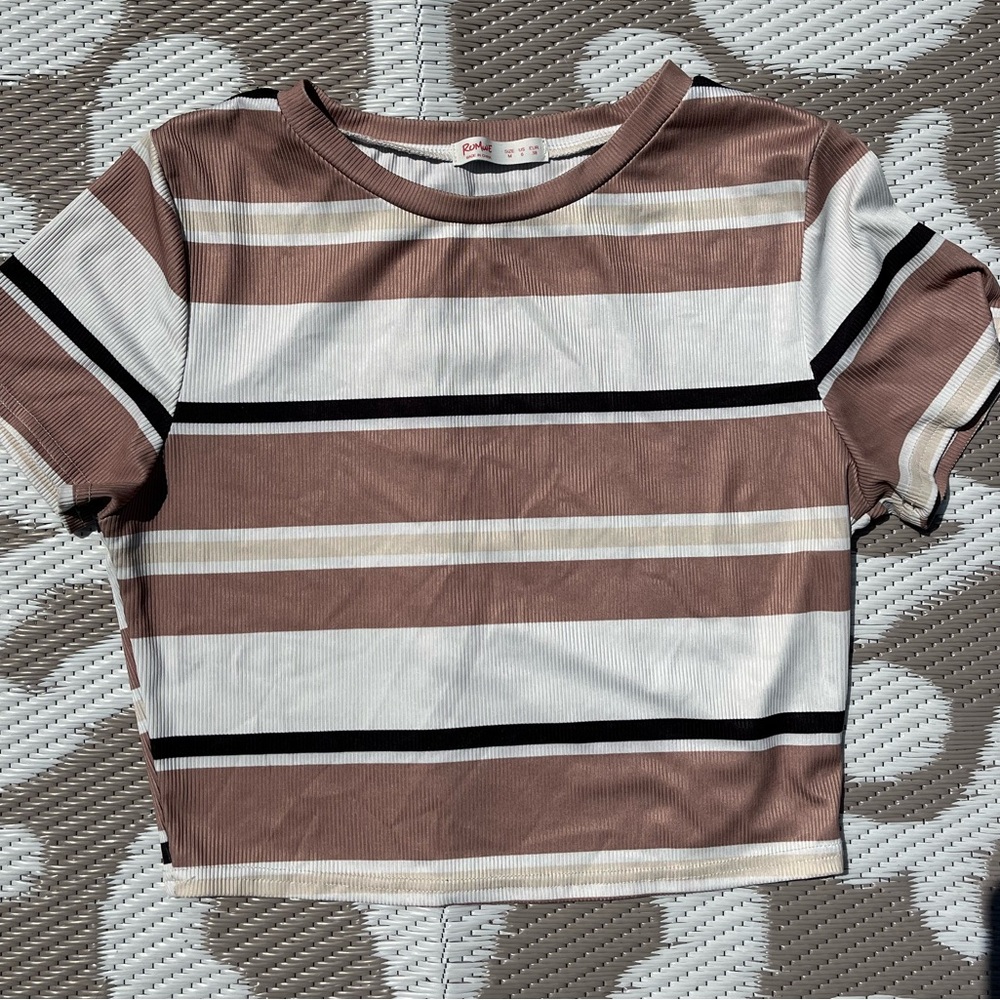 Ribbed Cropped Strip. Size M